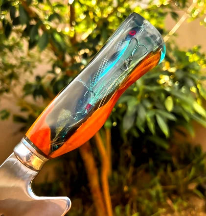 Faca Artesanal Pescador Premium + Estojo em Couro