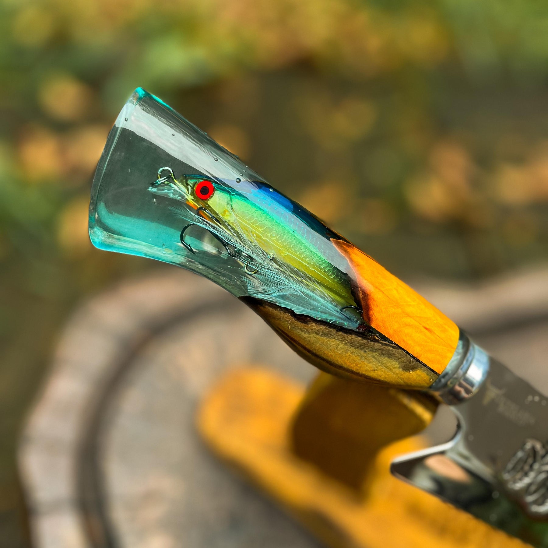 Faca Artesanal Pescador Premium + Estojo em Couro
