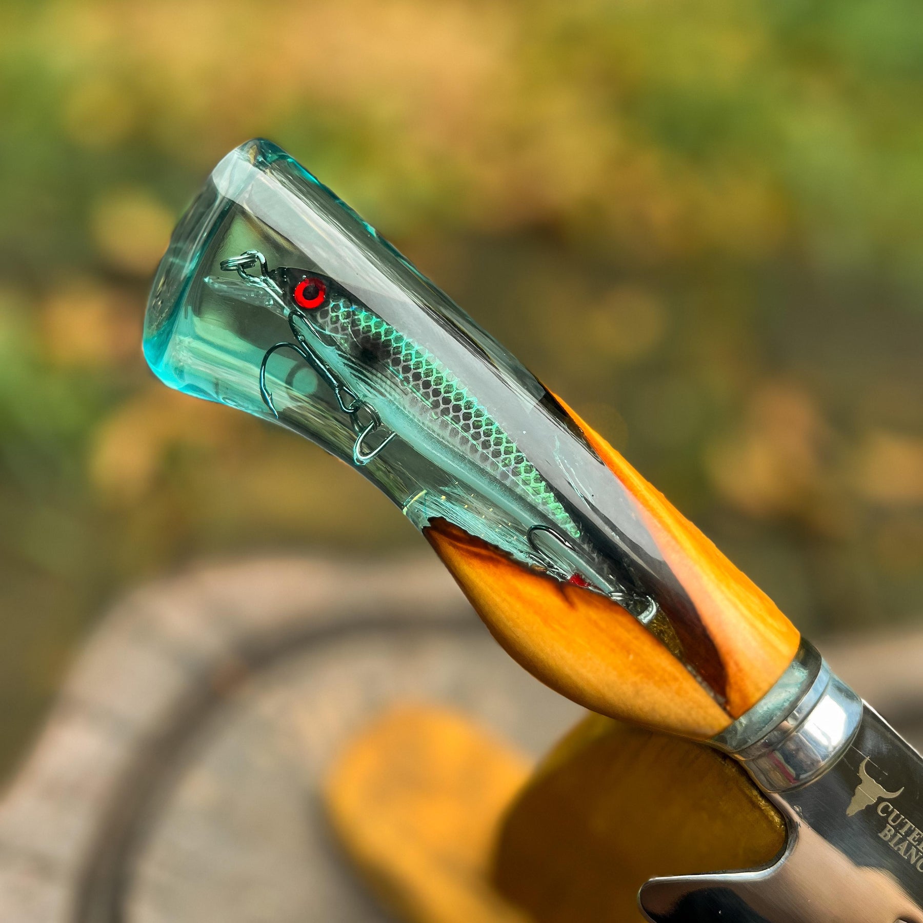 Faca Artesanal Pescador Premium + Estojo em Couro