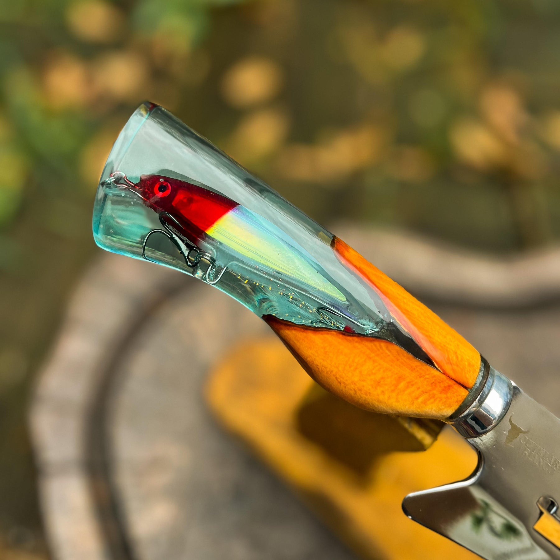 Faca Artesanal Pescador Premium + Estojo em Couro